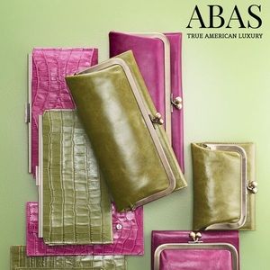 Abas Croco Cosmopolitan Frame Clutch Wallet